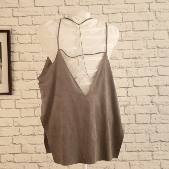 Faux suede top - Picture 2 of 4